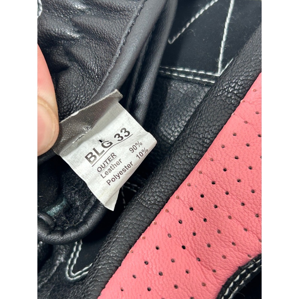 BILT Womens Motorcycle‎ Gloves Pink Black Leather Hard Knuckle Size Small - Picture 9 of 9
